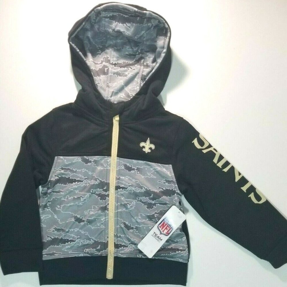 New Orleans Saints 2T 3T Toddler Camo Gerber Jacket Zip Hoodie Official NFL NWT